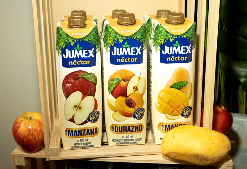 envases jumex nectar fruta mexicana